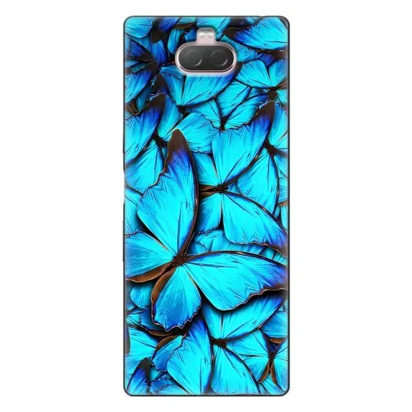 Чехол с принтом «Синие бабочки» для Sony Xperia 10