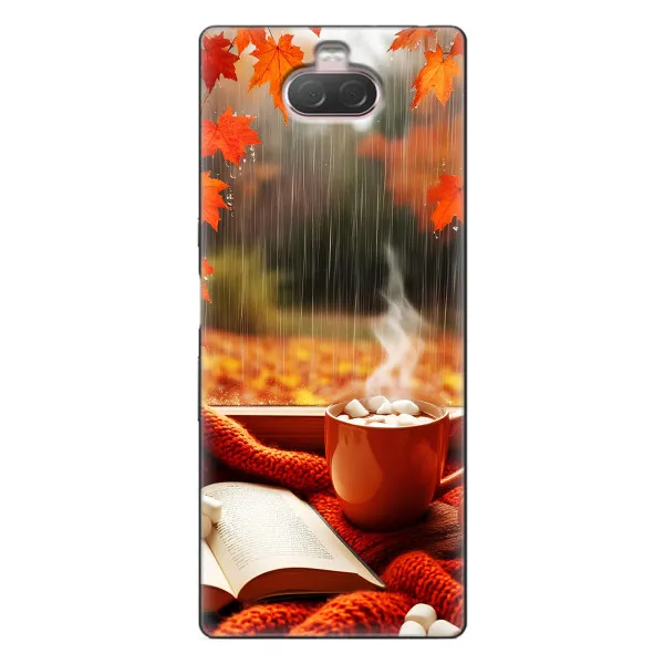 Чехол с принтом «Кофе и дождь» для Sony Xperia 10 Чехол с принтом «Кофе и дождь» для Sony Xperia 10