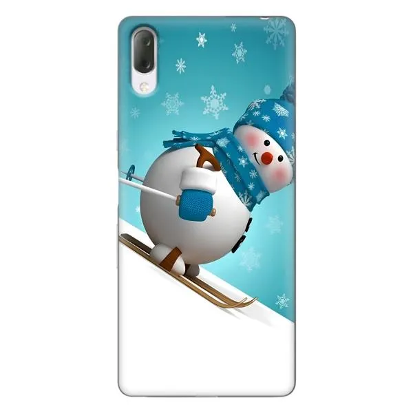 Чехол с принтом «Снеговик на лыжах» для Sony Xperia L3 Чехол с принтом «Снеговик на лыжах» для Sony Xperia L3