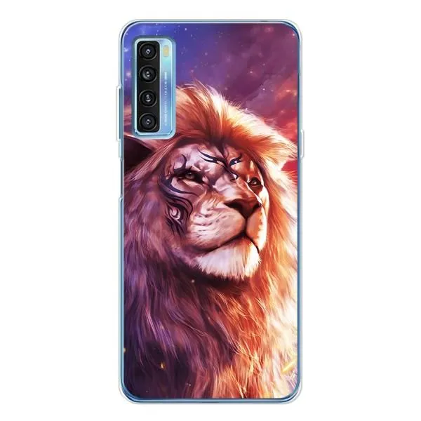 Чехол с принтом «Красочный Лев» для TCL 20L Plus