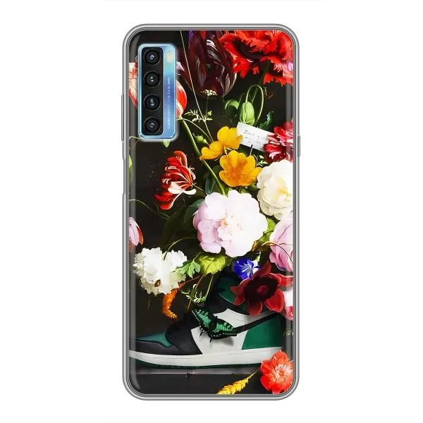 Чехол с принтом «Nike цветы» для TCL 20L