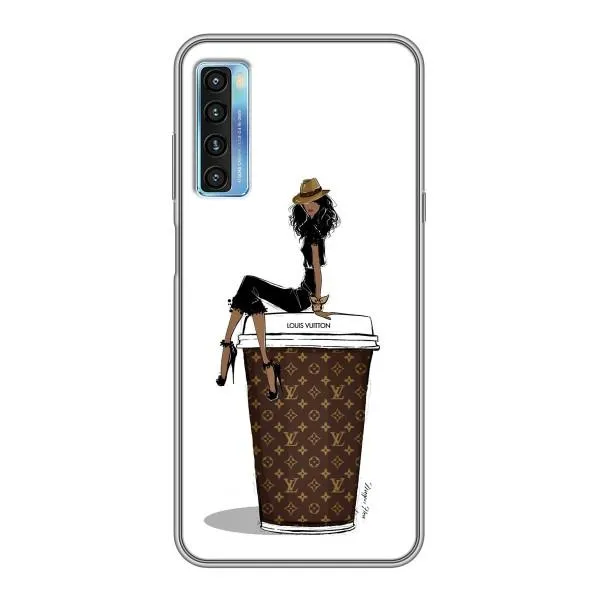 Чохол з принтом «кава LOUIS VUITTON» для TCL 20L