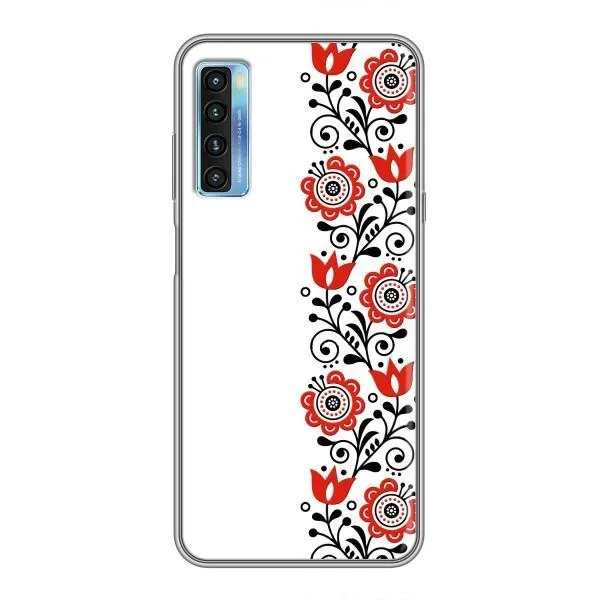 Чехол с принтом «Яркая вишиванка» для TCL 20L