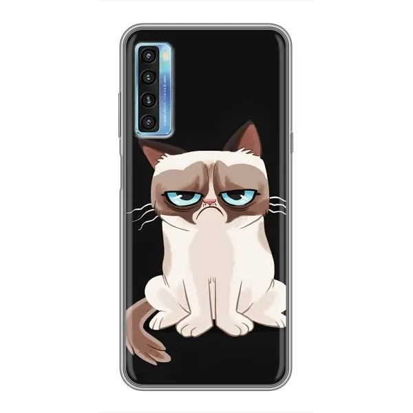 Чехол с принтом «Грустный кот» для TCL 20L