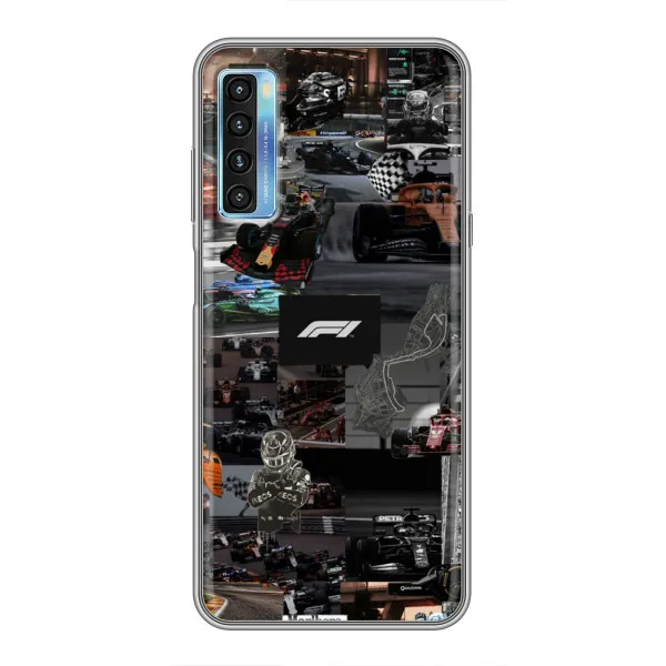 Чехол с принтом «Гоночный коллаж Ф1» для TCL 20L