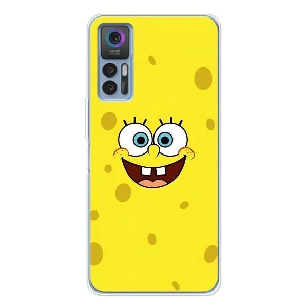 Чохол з принтом «Мордашка Спанч Боба» для TCL 30 Plus