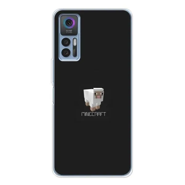Чехол с принтом «Овечка Майнкрафт» для TCL 30 Plus