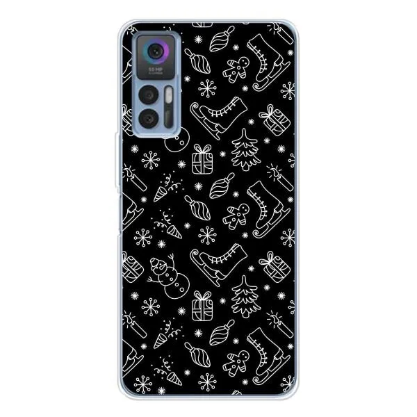 Чехол с принтом «Новогодний фон» для TCL 30 Plus Чехол с принтом «Новогодний фон» для TCL 30 Plus