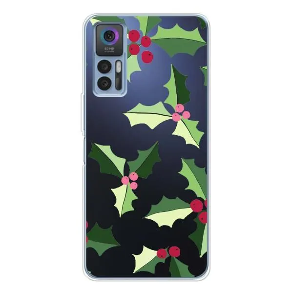 Чехол с принтом «Рождественский фон» для TCL 30 Plus