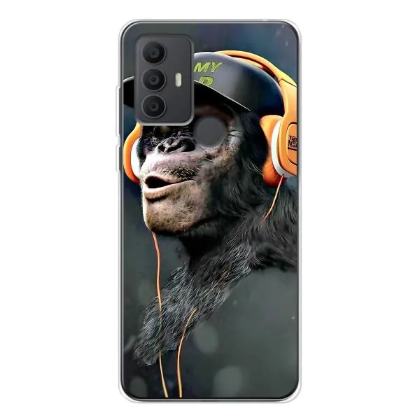 Чехол с принтом «В наушниках» для TCL 30 SE
