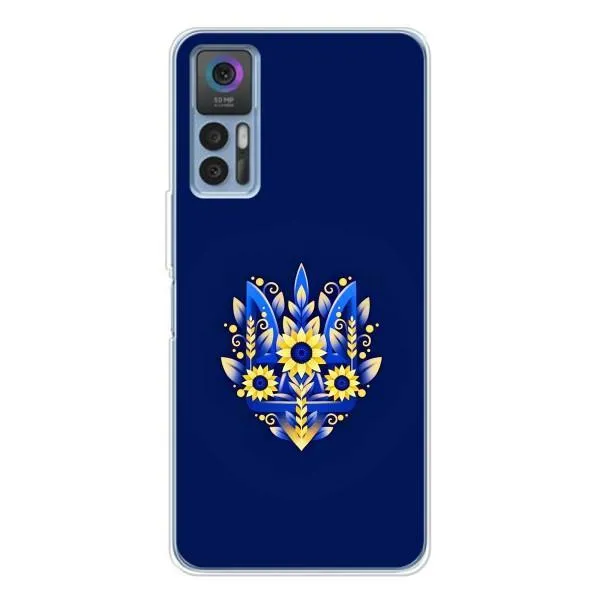 Чехол с принтом «Цветочный Герб» для TCL 30
