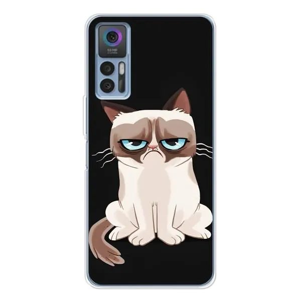 Чехол с принтом «Грустный кот» для TCL 30