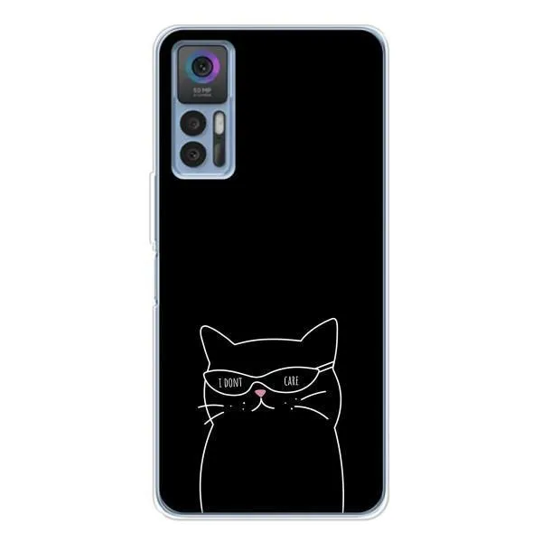 Чехол с принтом «Равнодушный кот» для TCL 30
