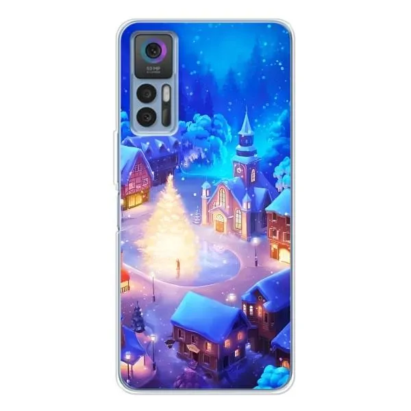 Чехол с принтом «Рождественский город» для TCL 30