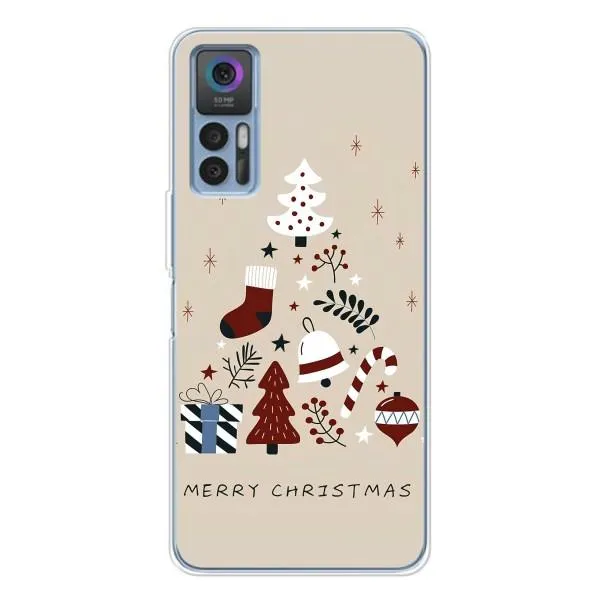 Чехол с принтом «Merry Christmas» для TCL 30