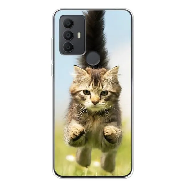 Чехол с принтом «Прыжок кота» для TCL 306