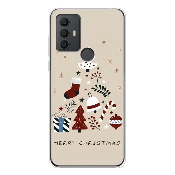 Чехол с принтом «Merry Christmas» для TCL 306