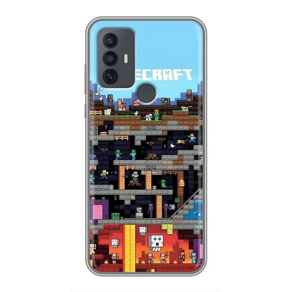 Чехол с принтом «фон Minecraft» для TCL 30E