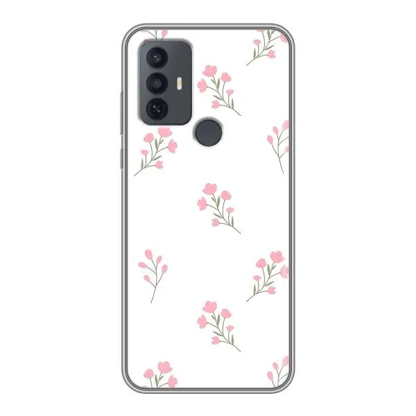 Чехол с принтом «Розовые цветы» для TCL 30E Чехол с принтом «Розовые цветы» для TCL 30E