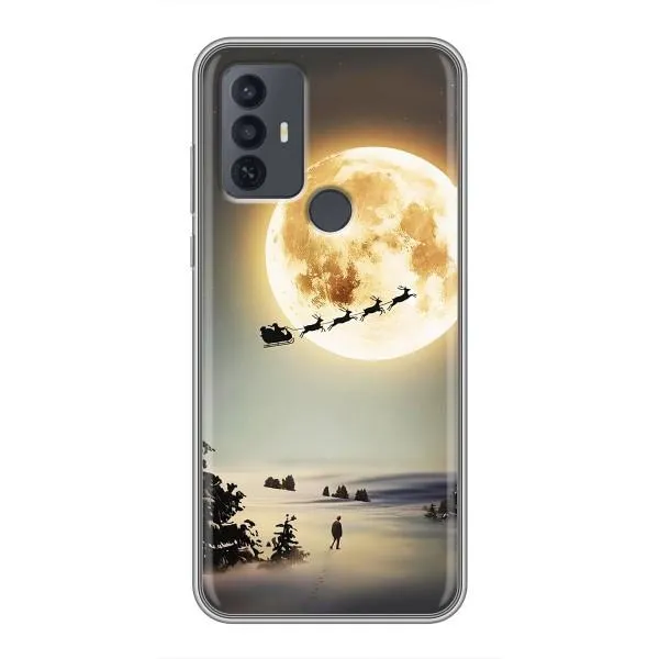 Чехол с принтом «Санта на луне» для TCL 30E