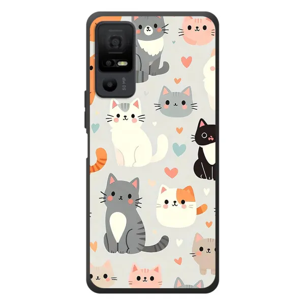 Чехол с принтом «Коллаж котов» для TCL 40 NxtPaper 5G Чехол с принтом «Коллаж котов» для TCL 40 NxtPaper 5G