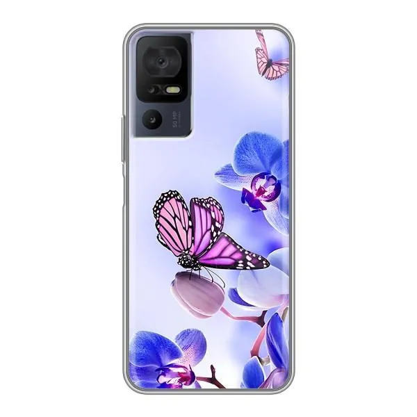 Чехол с принтом «Бабочка на цветочке» для TCL 40 SE Чехол с принтом «Бабочка на цветочке» для TCL 40 SE