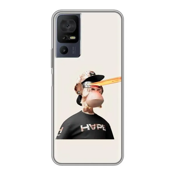 Чехол с принтом «обезьяна NFT в очках» для TCL 40 SE