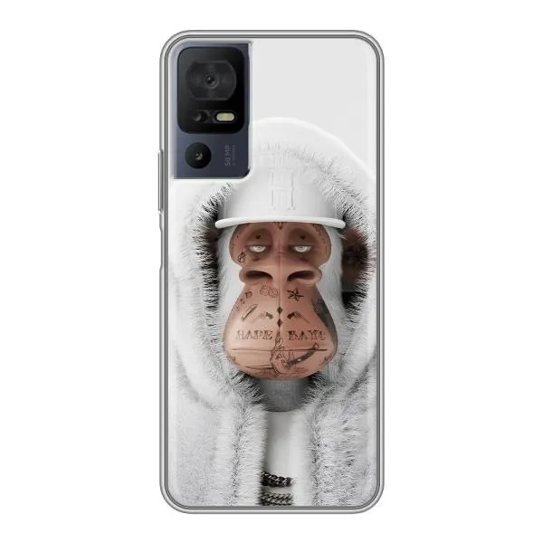Чехол с принтом «обезьяна NFT в тату» для TCL 40 SE