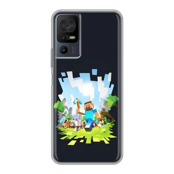 Чехол с принтом «персонажи Minecraft» для TCL 40 SE Чехол с принтом «персонажи Minecraft» для TCL 40 SE