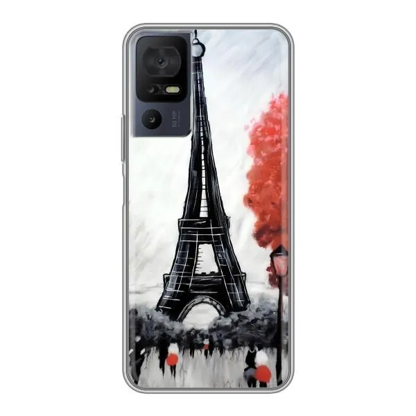 Чехол с принтом «Башня в Париже» для TCL 40 SE