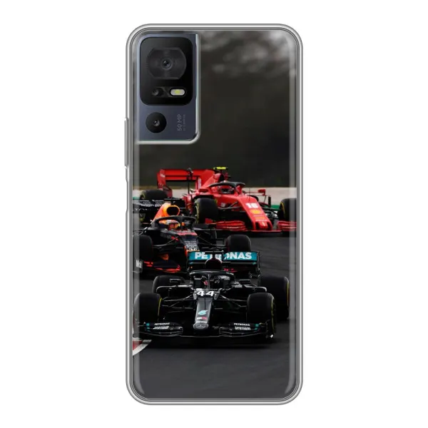 Чехол с принтом «Гонка Формула 1» для TCL 40 SE