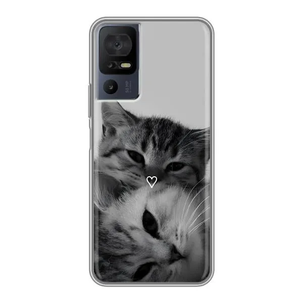Чехол с принтом «Пара котов» для TCL 40 SE
