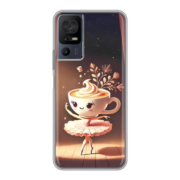 Чехол с принтом «Балерина капучина» для TCL 40 SE