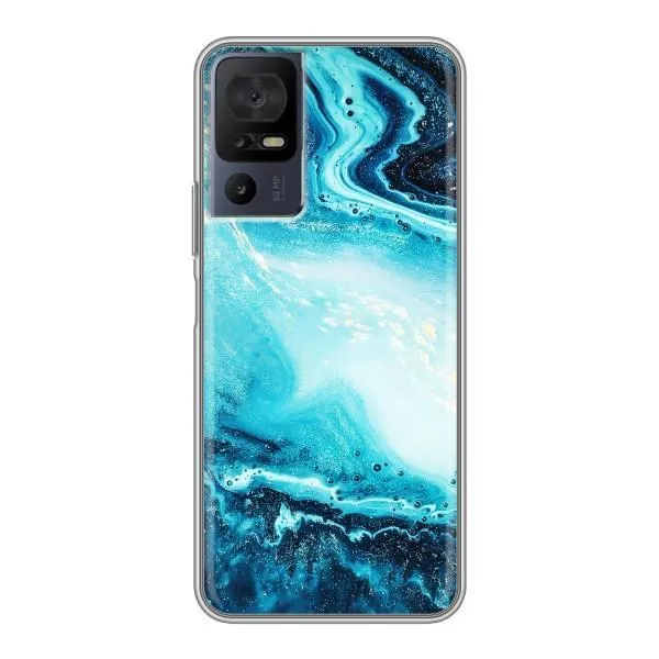 Чехол с принтом «Голубой мрамор» для TCL 40 SE Чехол с принтом «Голубой мрамор» для TCL 40 SE