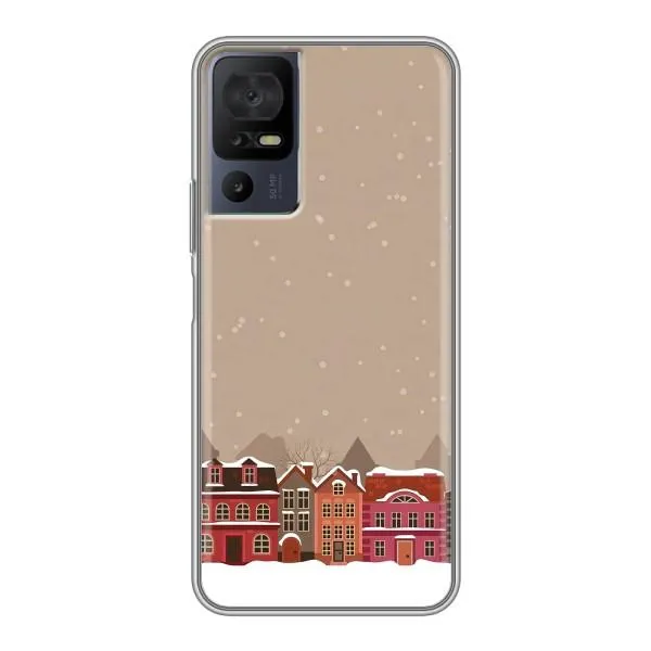 Чехол с принтом «Зимний город» для TCL 40 SE