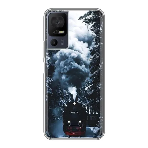 Чехол с принтом «Зимний поезд» для TCL 40 SE