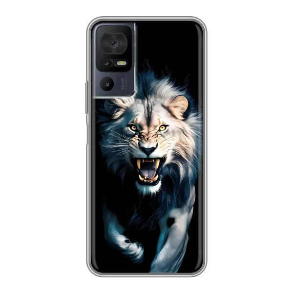 Чехол с принтом «Лев в темноте» для TCL 50 5G