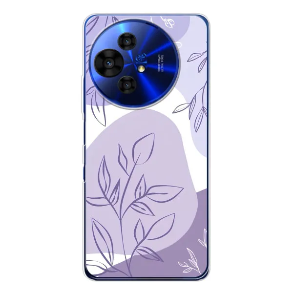 Чехол с принтом «Фиолетовые листья абстракция» для TCL 50 NxtPaper