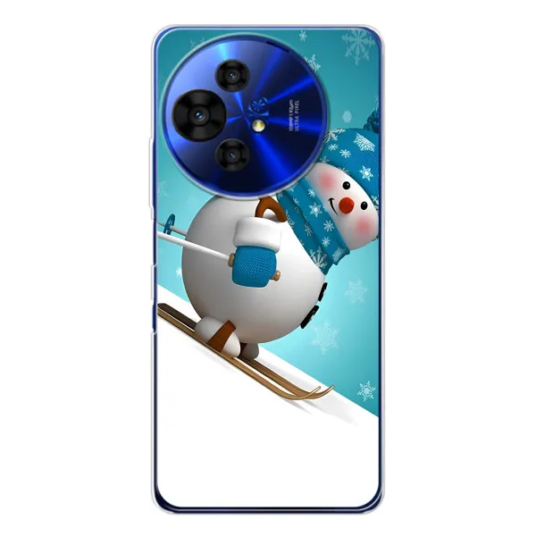 Чехол с принтом «Снеговик на лыжах» для TCL 50 NxtPaper