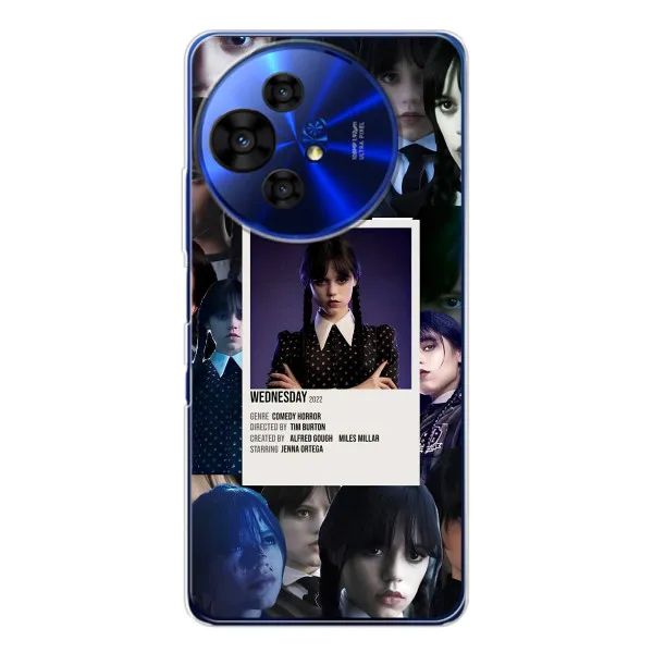 Чехол с принтом «коллаж Уэнздей» для TCL 50 Pro NxtPaper