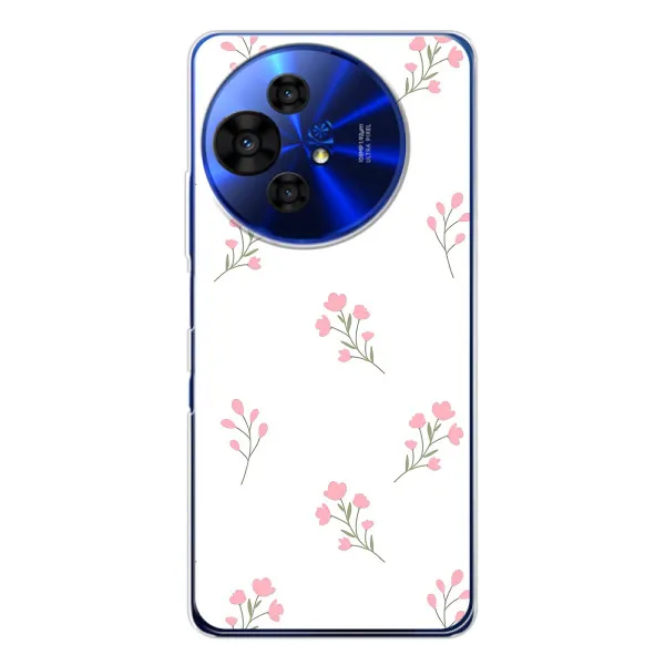 Чехол с принтом «Розовые цветы» для TCL 50 Pro NxtPaper