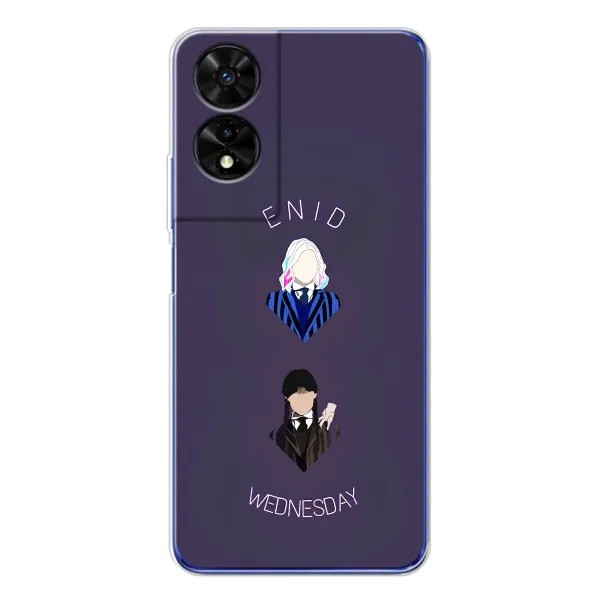 Чехол с принтом «Уэнздей и подруга» для TCL 505