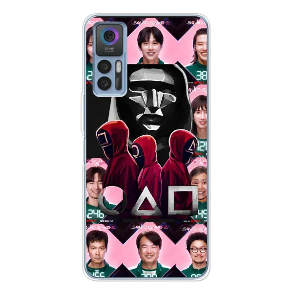Чехол с принтом «Участники Игра кальмара» для TCL K23 5G