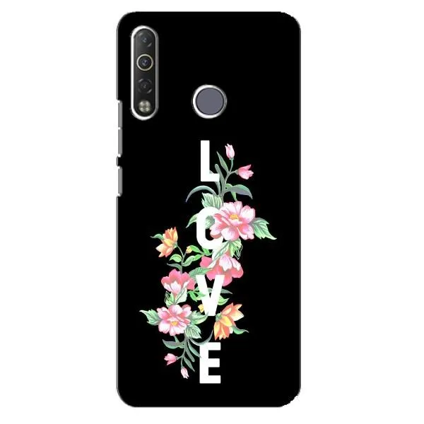 Чехол с принтом «Цветы LOVE» для TECNO Camon 12 Air CC6 Чехол с принтом «Цветы LOVE» для TECNO Camon 12 Air CC6