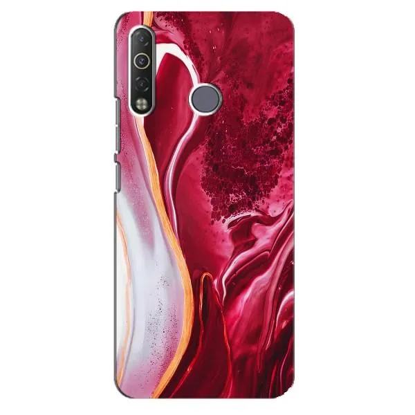 Чехол с принтом «Мрамор красный» для TECNO Camon 12 Air CC6