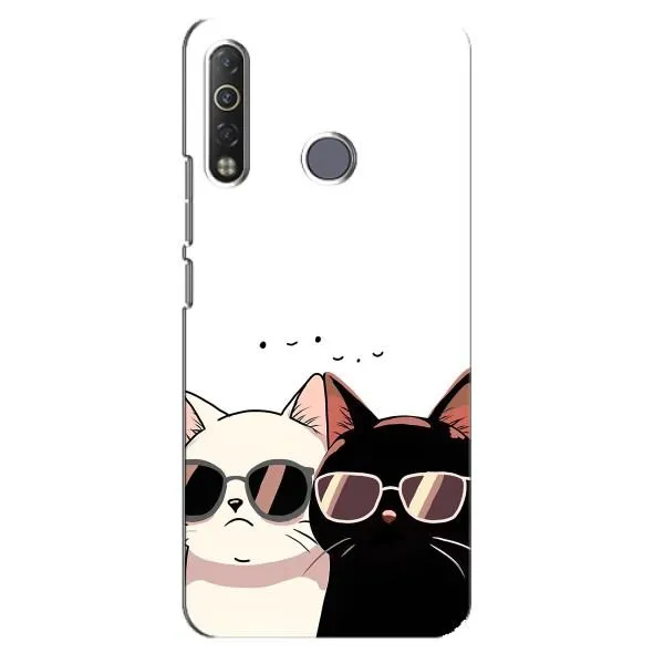 Чохол з принтом «Коти в окулярах» для TECNO Camon 12 Air CC6
