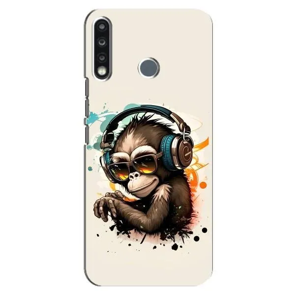 Чехол с принтом «Макака в наушниках» для TECNO Camon 12 CC7