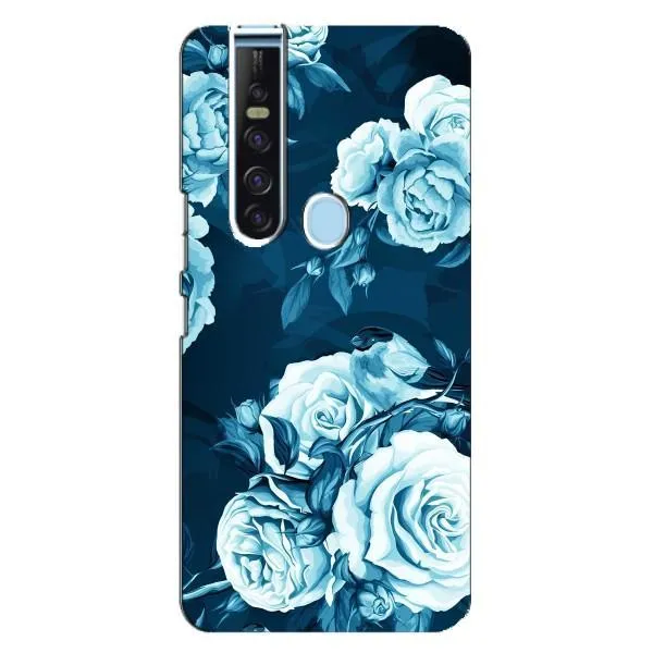 Чехол с принтом «Голубые Бутоны» для TECNO Camon 15 Pro