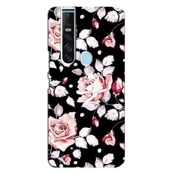 Чехол с принтом «Цветочки на черном» для TECNO Camon 15 Pro Чехол с принтом «Цветочки на черном» для TECNO Camon 15 Pro