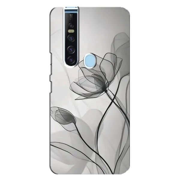 Чехол с принтом «Черные цветы» для TECNO Camon 15 Pro Чехол с принтом «Черные цветы» для TECNO Camon 15 Pro
